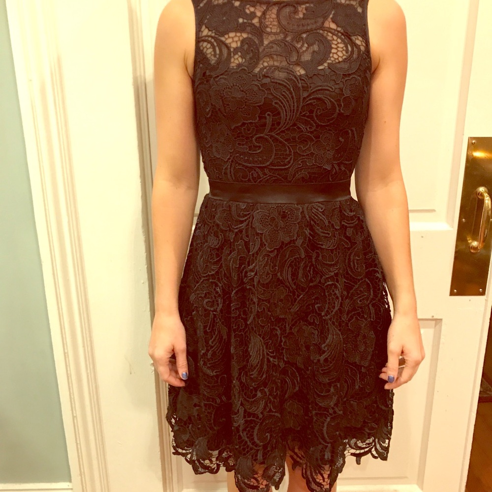 Aidan Mattox Black Lace cocktail dress